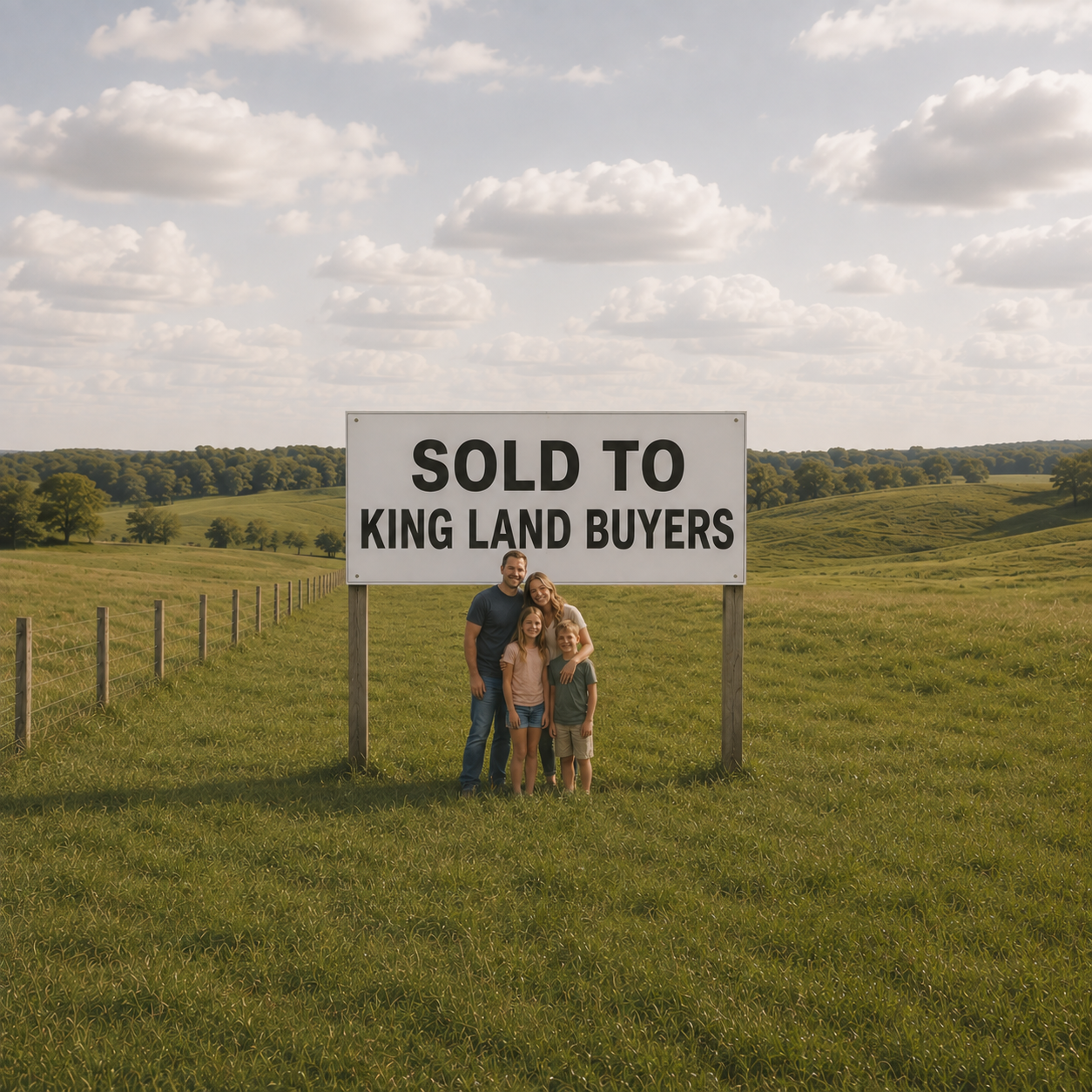 Sold sign on rural land